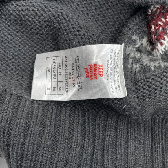 Atlas Wolf Norwegian Wool Blend Men's Medium 1/4 Zip Icelandic Ski Sweater - Picture 9 of 11